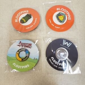 Lot Of 4 Loot Crate Exclusive Collectible Pins